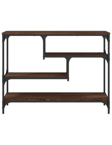 Tavolino Consolle Rovere Marrone 100x30x75 cm Legno Multistrato