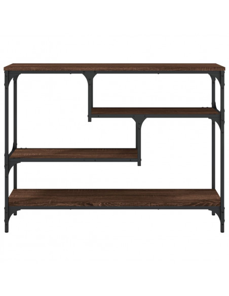 Tavolino Consolle Rovere Marrone 100x30x75 cm Legno Multistrato