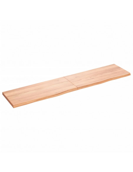 Piano Bagno Marrone 180x40x(2-4) cm Legno Massello Trattato