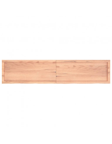 Piano Bagno Marrone 180x40x(2-4) cm Legno Massello Trattato