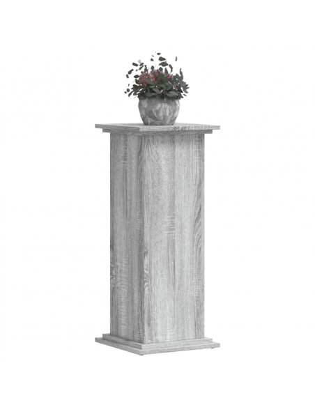Supporto per Piante Grigio Sonoma 33x33x80 cm Legno Multistrato