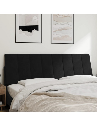 Cuscino Testiera Nero 160 cm in Velluto