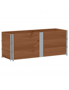 Paretali per Pallet 3pz Marroni 150x50cm Legno Massello di Pino 2