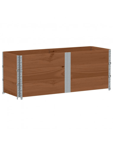 Paretali per Pallet 3pz Marroni 150x50cm Legno Massello di Pino