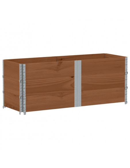 Paretali per Pallet 3pz Marroni 150x50cm Legno Massello di Pino