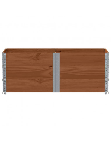 Paretali per Pallet 3pz Marroni 150x50cm Legno Massello di Pino
