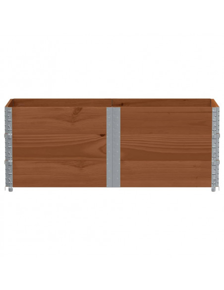 Paretali per Pallet 3pz Marroni 150x50cm Legno Massello di Pino