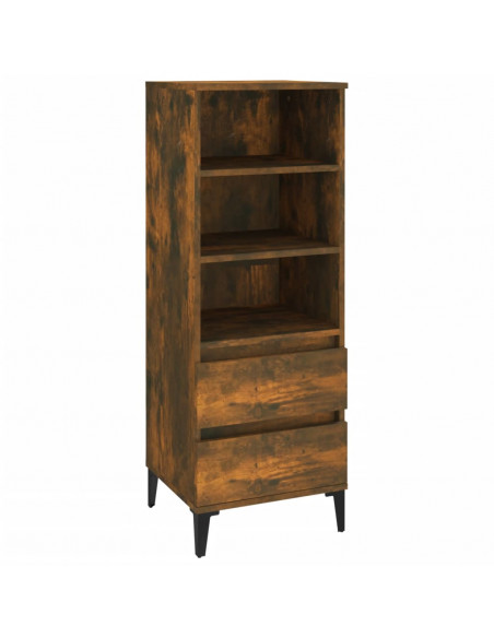 Credenza Rovere Fumo 40x36x110 cm in Legno Multistrato