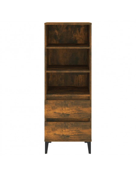 Credenza Rovere Fumo 40x36x110 cm in Legno Multistrato