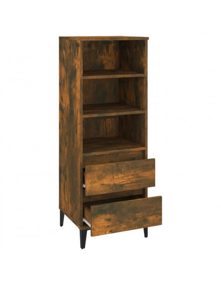 Credenza Rovere Fumo 40x36x110 cm in Legno Multistrato
