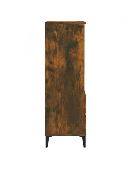 Credenza Rovere Fumo 40x36x110 cm in Legno Multistrato
