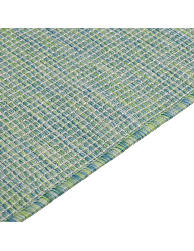 Tappeto da Esterni a Tessitura Piatta 160x230 cm Turchese