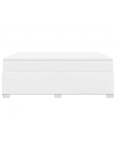 Giroletto a Molle con Materasso Bianco 140x200 cm in Similpelle