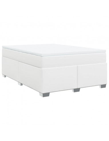 Giroletto a Molle con Materasso Bianco 140x200 cm in Similpelle