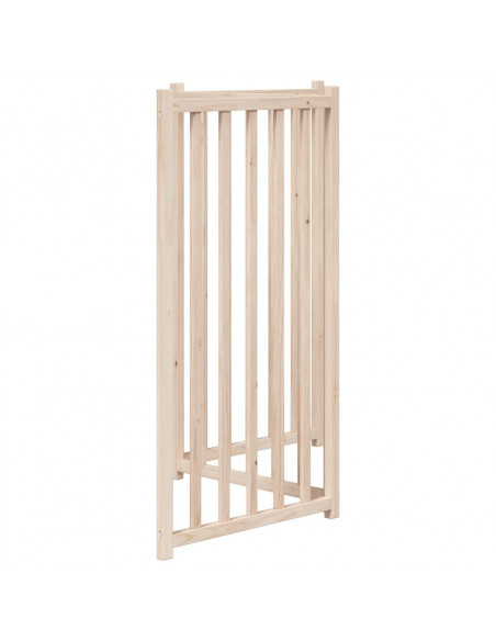 Cancello per Cani Pieghevole 3 Pannelli 150 cm Massello Abete
