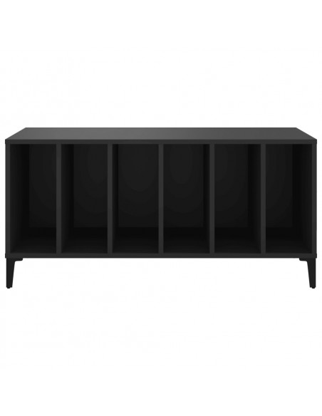 Mobile Porta Dischi Nero 100x38x48 cm in Legno Multistrato