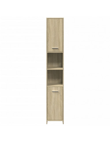 Set Mobili da Bagno 4 pz Rovere Sonoma in Legno Multistrato