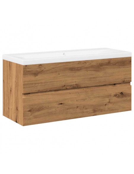 Mobile Bagno Lavabo Integrato Rovere Artigianale 101x39,5x49 cm
