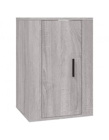Set Mobili Porta TV 2 pz Grigio Sonoma in Legno Multistrato