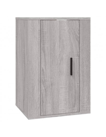 Set Mobili Porta TV 2 pz Grigio Sonoma in Legno Multistrato