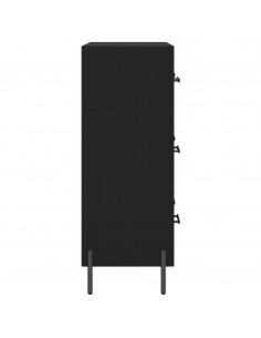 Credenza Nera 69,5x34x90 cm in Legno Multistrato 2