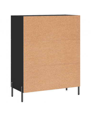 Credenza Nera 69,5x34x90 cm in Legno Multistrato