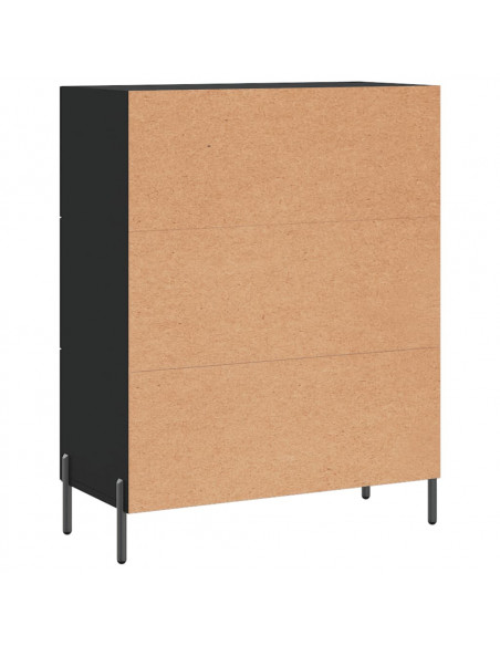 Credenza Nera 69,5x34x90 cm in Legno Multistrato