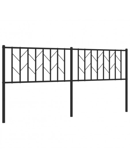 Testiera in Metallo Nero 180 cm