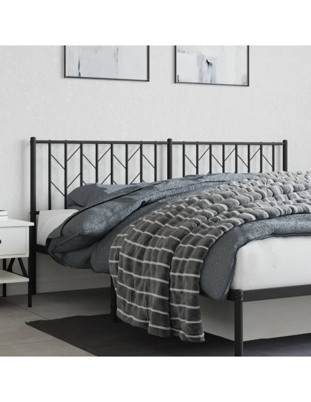 Testiera in Metallo Nero 180 cm