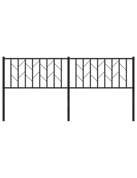 Testiera in Metallo Nero 180 cm