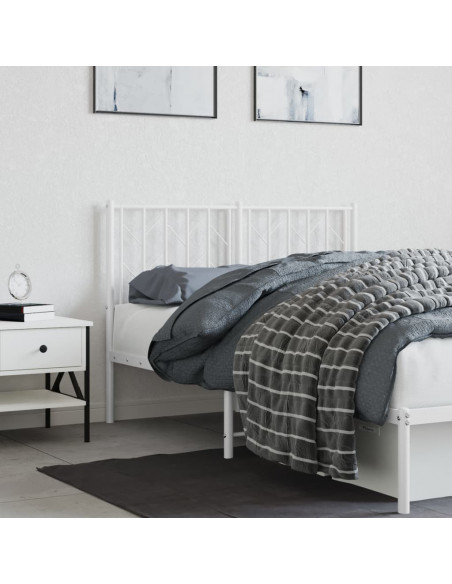 Testiera in Metallo Bianco 120 cm