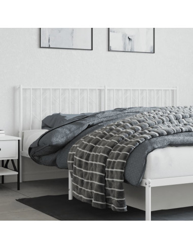 Testiera in Metallo Bianco 180 cm