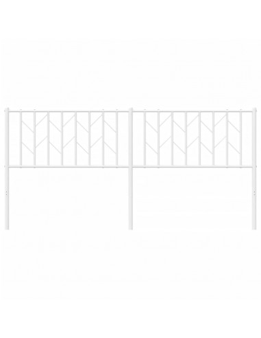 Testiera in Metallo Bianco 180 cm