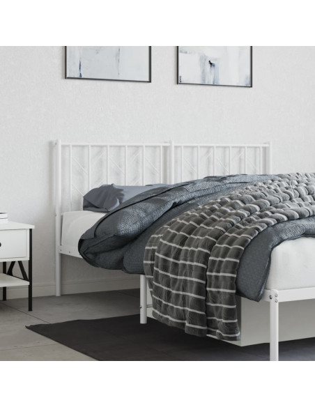 Testiera in Metallo Bianco 150 cm