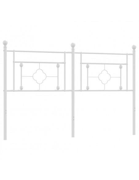 Testiera in Metallo Bianco 150 cm