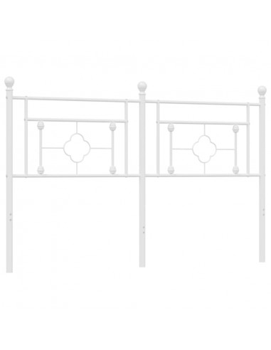 Testiera in Metallo Bianco 150 cm