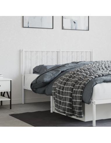 Testiera in Metallo Bianco 140 cm