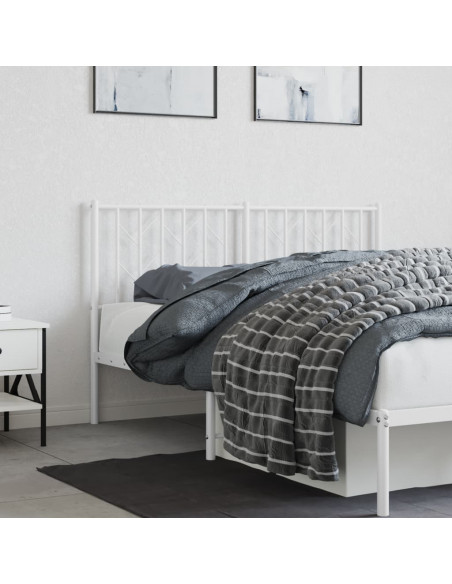 Testiera in Metallo Bianco 140 cm