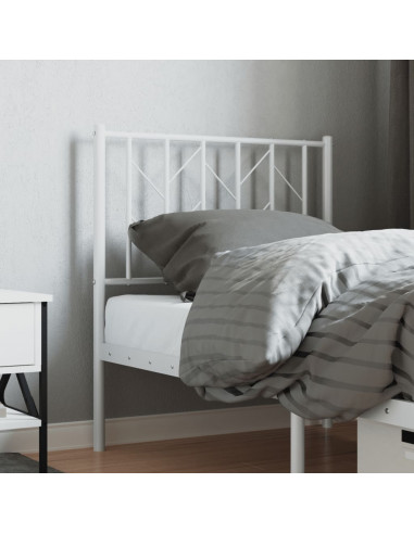 Testiera in Metallo Bianco 75 cm