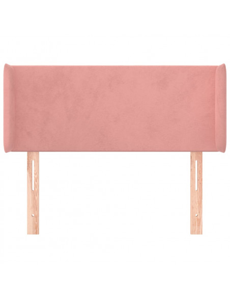 Testiera ad Orecchio Rosa 83x16x78/88 cm in Velluto