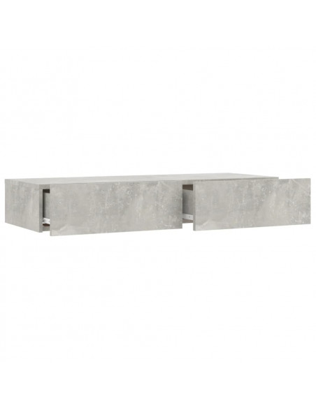 Mobile Porta TV con Luci LED Grigio Cemento 90x35x15,5 cm