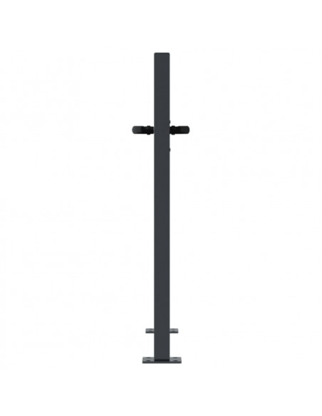 Cancello Giardino Antracite 105x105 cm in Acciaio Design Bambù