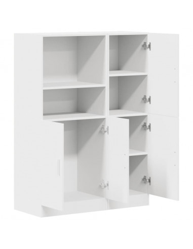 Set di Mobili da Cucina 2 pz Bianco in Truciolato