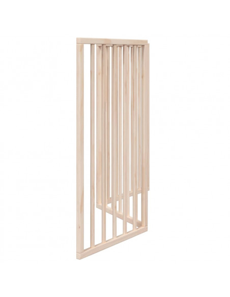 Cancello per Cani Pieghevole 3 Pannelli 150 cm Legno di Pioppo