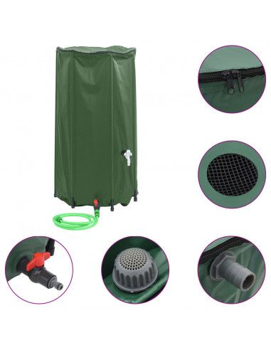 Serbatoio Acqua con Rubinetto Pieghevole 100 L in PVC