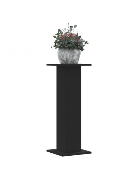 Supporti per Piante 2 pz Neri 30x30x80 cm Legno Multistrato