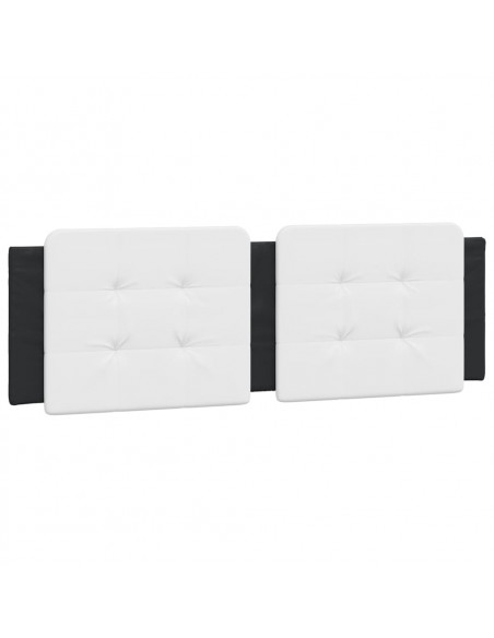 Cuscino Testiera Bianco e Nero 160 cm in Similpelle
