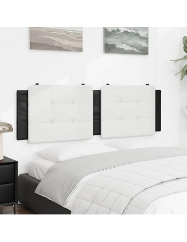 Cuscino Testiera Bianco e Nero 160 cm in Similpelle