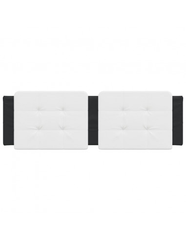 Cuscino Testiera Bianco e Nero 160 cm in Similpelle