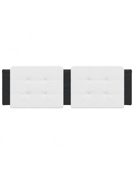Cuscino Testiera Bianco e Nero 160 cm in Similpelle